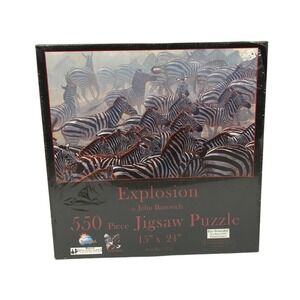 SunsOut John Banovich Explosion Zebra Wildlife 550 Piece Jigsaw Puzzle 71214 NEW